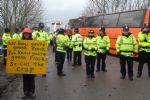Salford Big Orange Bus Anti-Fracking Blockade 